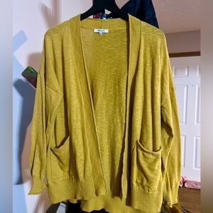 Madewell Mustard Yellow Cardigan Sweater
